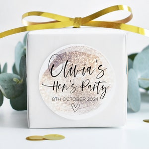 Hen&#39;s Party Thank You Favor Mini Champagne Bottle Stickers, Cute Bachelorette Tags, Bride to Be Round Candy Labels For Friend, Invitations