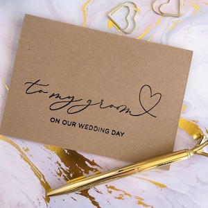 Rustic To My Groom On Our Wedding Day Card, Groom Gift From Bride, Husband Gift, Bride To Groom Card, Wedding Cards, Rustic Wedding Day Card