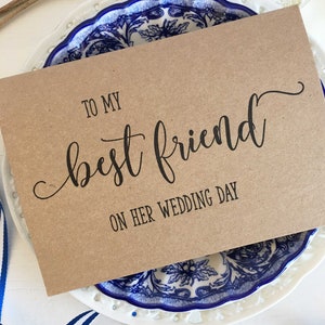 Best Friend Wedding Card, Best Friend Gift, To My Best Friend On Her Wedding Day Card, Best Friend Card, Bestie Card, Rustic Wedding