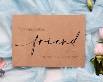 MAGJUCHE Gold Foil Wedding Card - To My Best Friend On Her Wedding Day Greeting Card