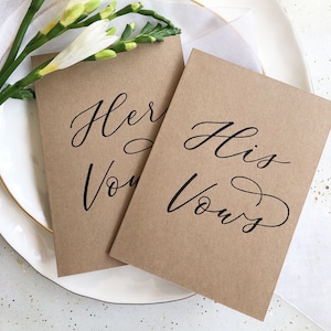 Votos de boda rústicos de novia y novio, recuerdo de voto de matrimonio, votos de novio, votos de él y de ella, caligrafía de votos de boda, libro de votos de boda