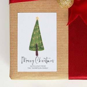 Benutzerdefinierte frohe Weihnachten Geschenkaufkleber, niedliche Weihnachtsgeschenke für Freunde, einfache rechteckige Etiketten, Umschlag Aufkleber, Weihnachtsgeschenkanhänger