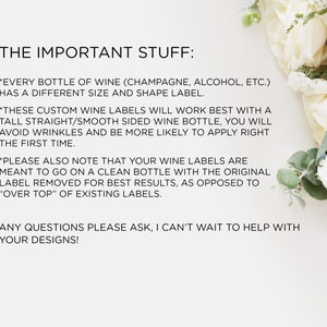 Customised Thank You for Reading at our Wedding Wine Label, Bride and Groom, Bridal Party Request Sticker Personalised Reader Proposal Gift image 6
