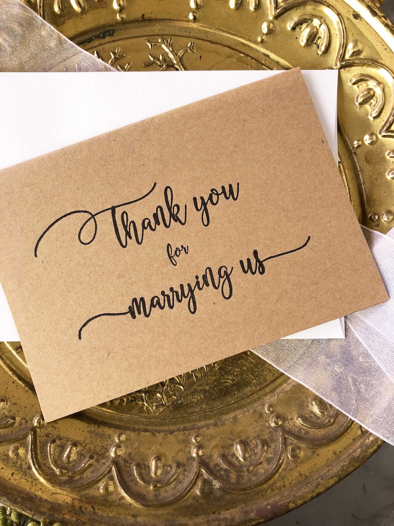 Wedding Officiant Gift Officiant Card Thank You For Etsy