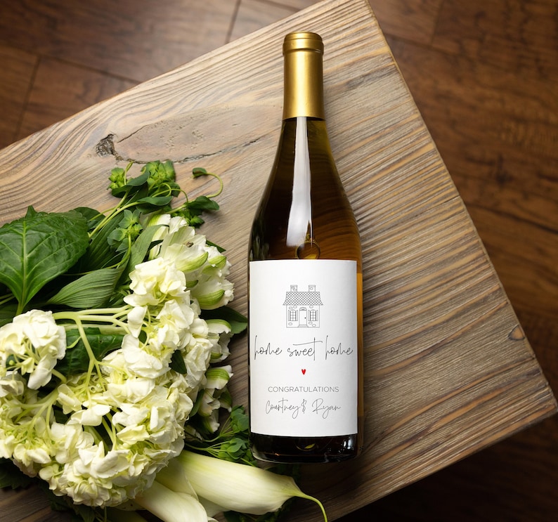 Cute House Warming Gift Wine Label New Home Present Gifts Etsy Australia