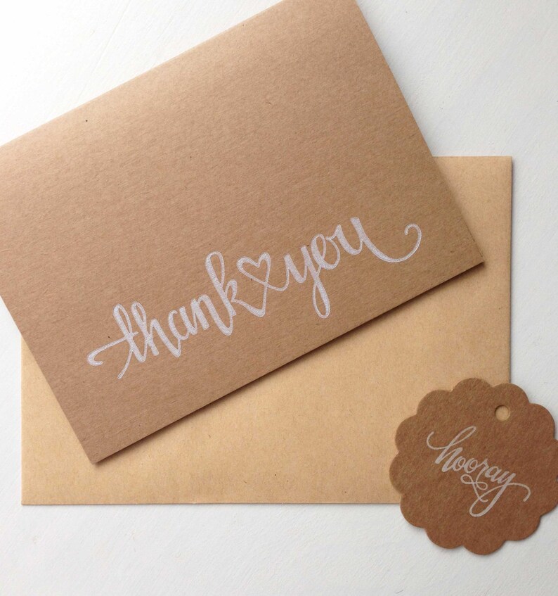 Wedding Thank You Card Sets Letterpress Card Thank You Cards Etsy