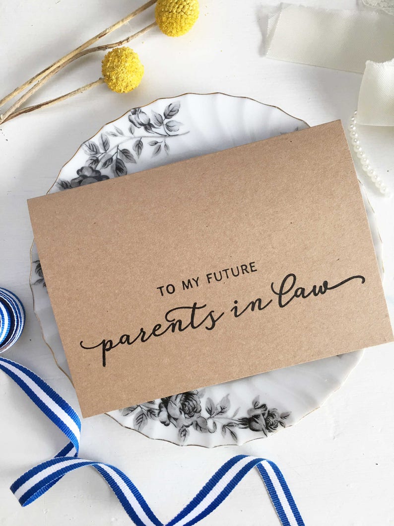 Mother In Law Gift From Bride Wedding Gift Father In Law Wedding Gift Parents In Law Gift To My Future Parents In Law Father In Law Greeting Cards Paper Party Supplies
