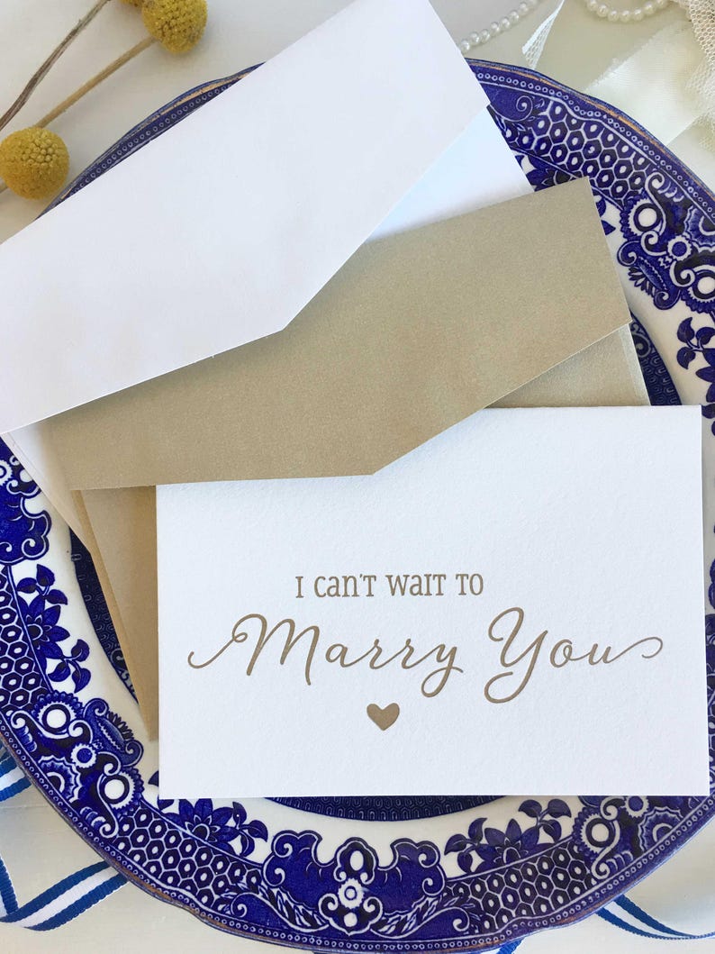 Bride Groom Gift I Can/'t Wait To Marry You Card Groom Gift From Bride Groom To Bride Card Groom Card Bride To Groom Card Wedding Cards