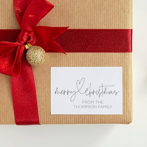 Benutzerdefinierte Weihnachtsgeschenkaufkleber, niedliche Weihnachtsgeschenke für Freunde, rechteckige Etiketten, einfache Weihnachten, Umschlagsiegel, Weihnachtsgeschenkanhänger