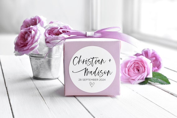 Cute Bride Groom Name Wedding Thank You Favor Stickers Cute Party Tags Round Candy Labels Favour Bag Gifts for Engagement Party Guests Etsy Ireland