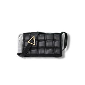 Genuine Leather Quilted Crossbody Bag – Handmade Luxury Padded Shoulder Purse