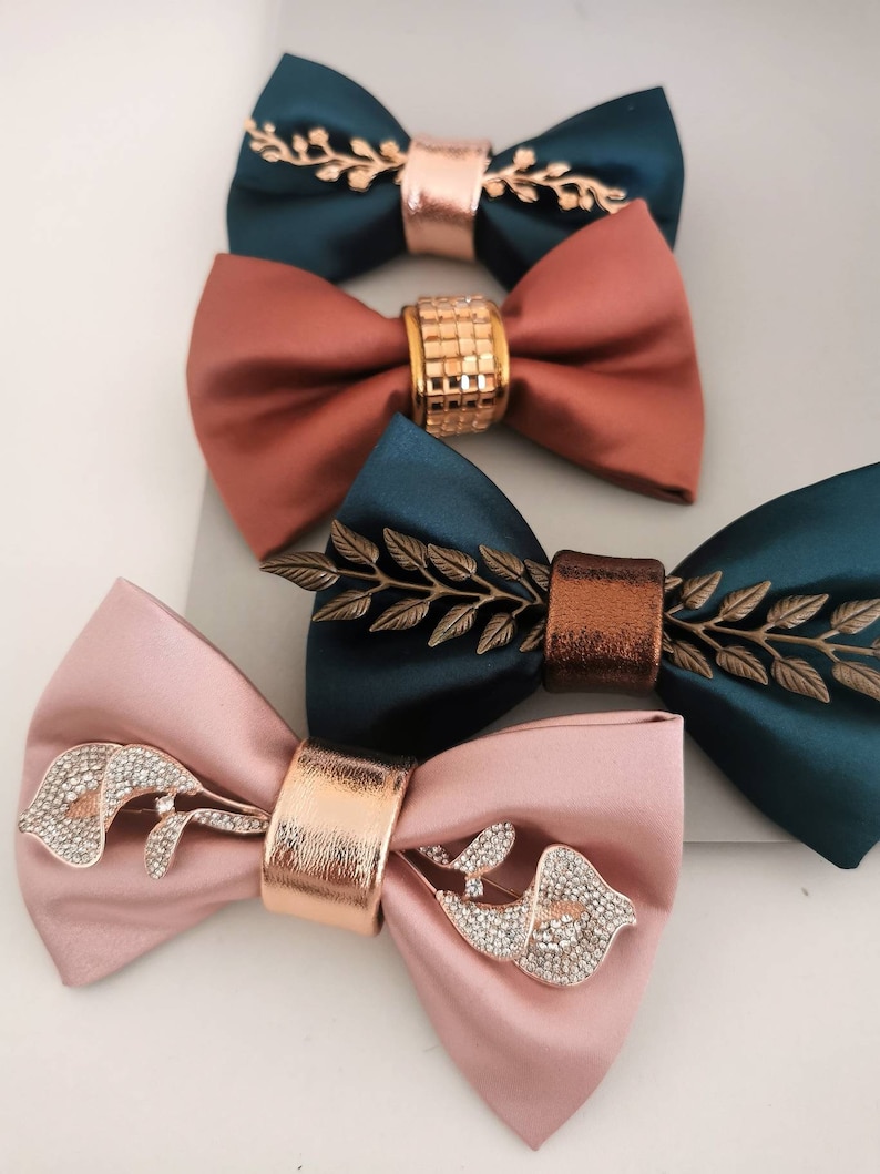 Emerald Green Satin Bow Tie – Ready-Tied Adjustable Neckband For St Patrick's Day, Weddings & Formal Events - View #2