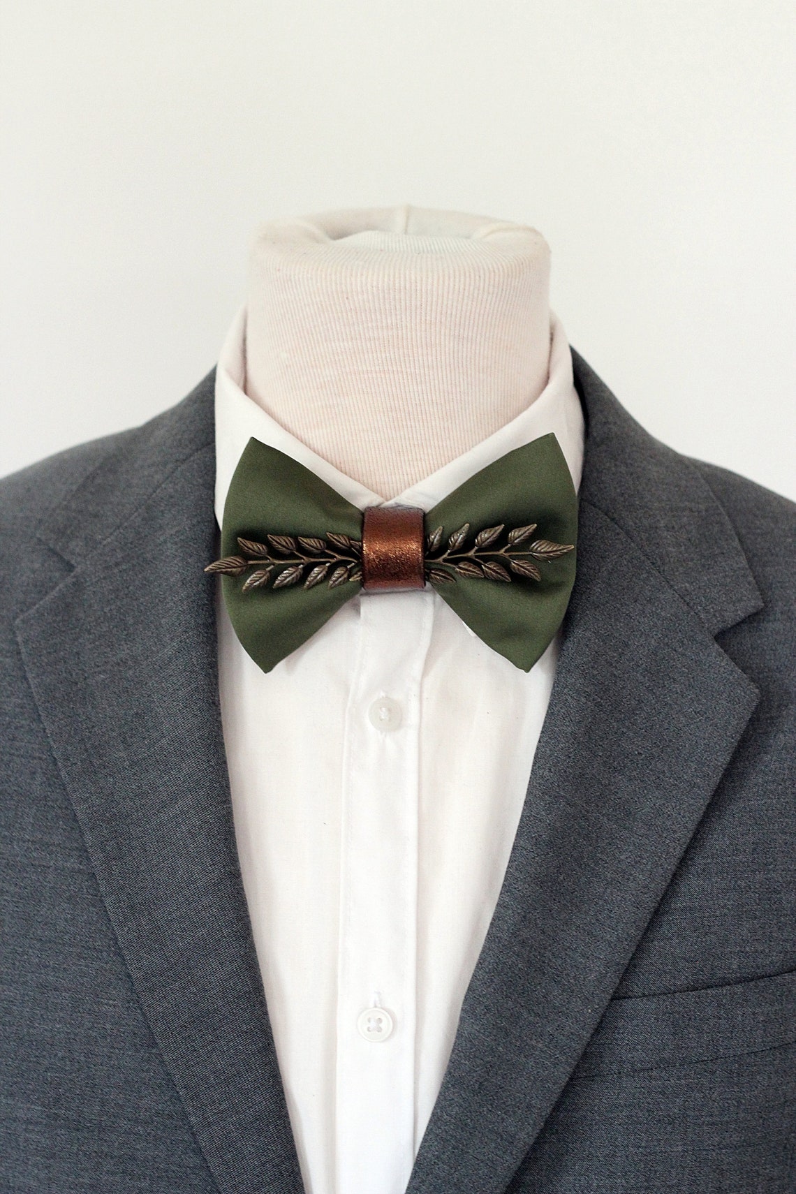 Hunters Green Satin Mens Tuxedo Bow Tie Hunters Green Rust Etsy