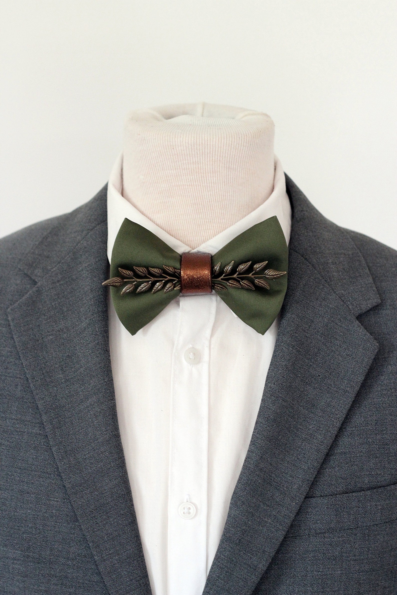 Hunters Green Satin Mens Tuxedo Bow Tie Hunters Green Rust Etsy