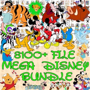 8100+ Special Mega Bundle PNG | Princess, Disney Mouse, Pixar Clipart | Digital Download Sublimation Files | Cartoon Bundle| Mega Bundle |