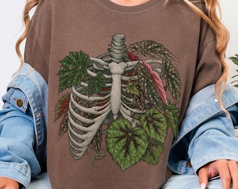 Begonia T-shirt Gift for Houseplant Lover Indoor Plants Rare Plant Collector Merch Edgy Planty Tops
