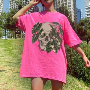 Alocasia Shirt for Rare Plant Collectors Edgy Houseplant T-shirt Gift for Plant Mom or Dad Indoor Planty Merch Skull Botanical Tops