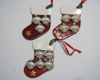 Extended Family Stocking Ornament 9-12 people