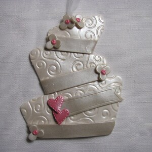 Modern Wedding Cake Ornament