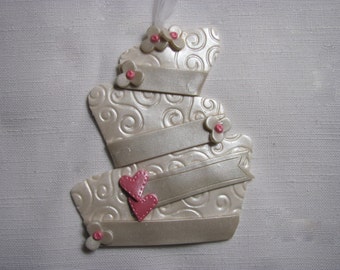 Modern Wedding Cake Ornament