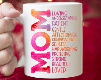 Mom TieDye Coffee Mug, Fun Coffee Mug, Fun Christmas Gift, Christmas