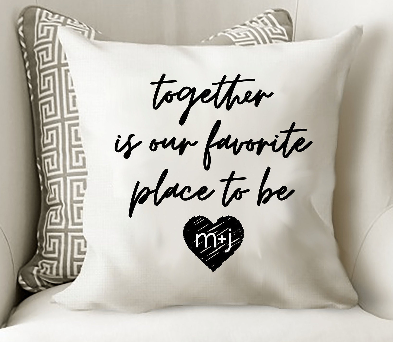 Together Is Our Favorite Place To Be Pillow Personalized Etsy