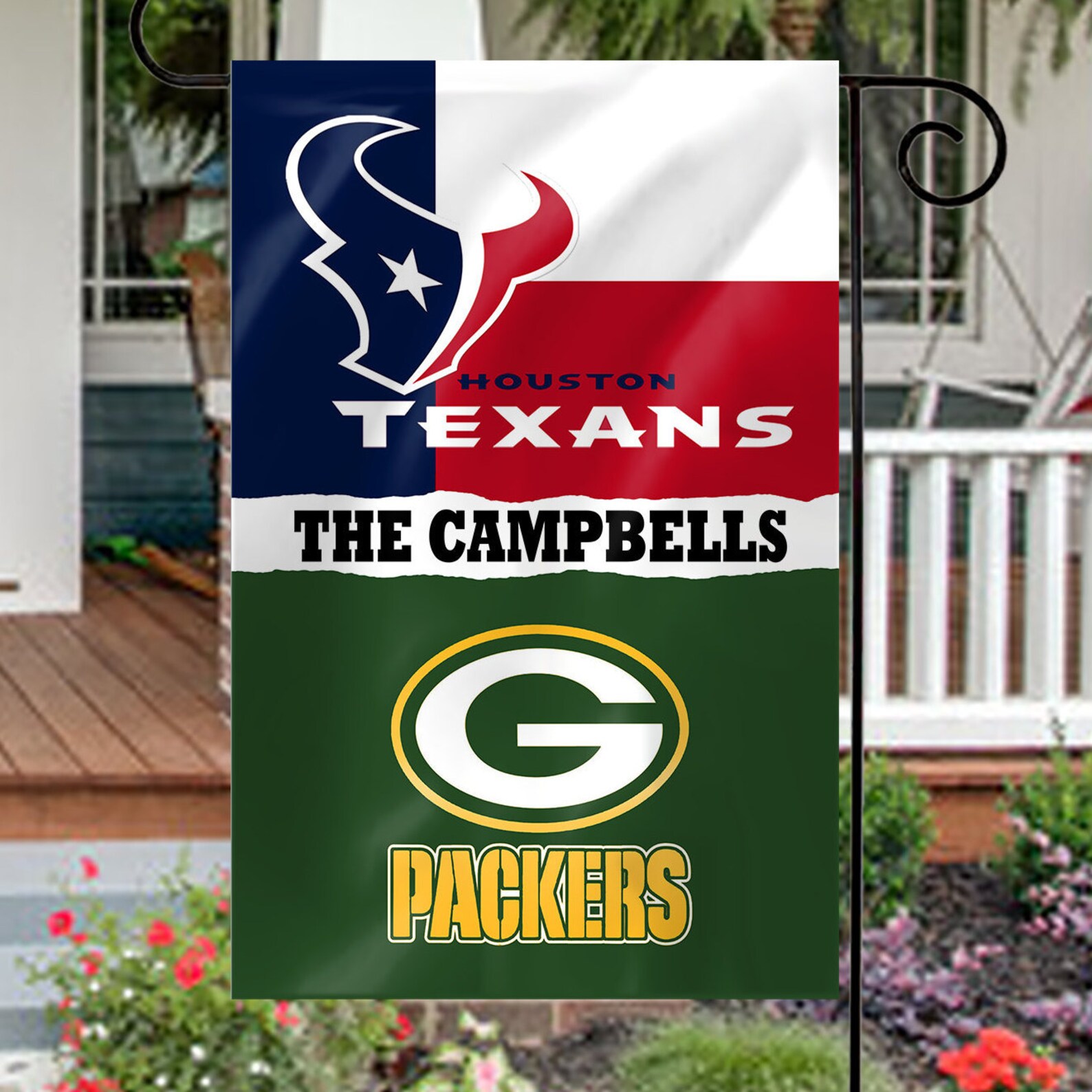 House Divided Garden Flag Football 11.25 x 17.5 Etsy