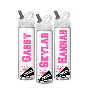 Personalized Water Bottles, Sports Water Bottle, Basketball, Football, Soccer, Volleyball, Cheer, Hockey, Softball, Baseball, Swim, Team