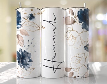 Personalized 20 oz Skinny Tumbler with Straw and Lid, Mother's Day, Bridesmaids