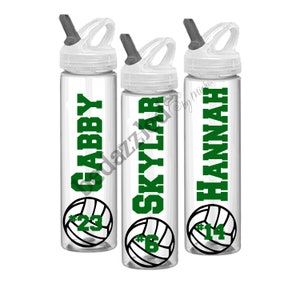 Personalized Water Bottles, Sports Water Bottle, Basketball, Football, Soccer, Volleyball, Cheer, Hockey, Softball, Baseball, Swim, Team