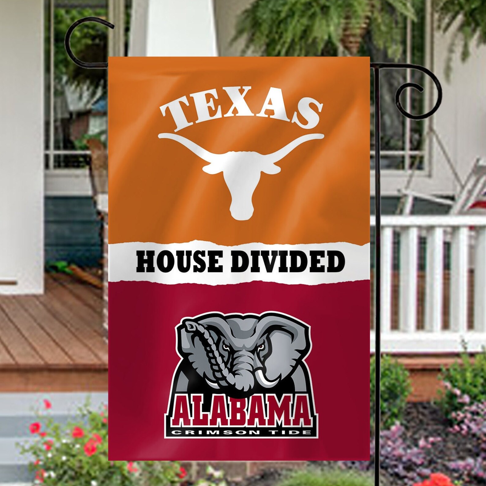 House Divided Garden Flag College 11.25 X 17.5 Etsy