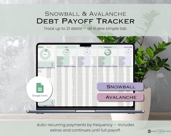 Debt Payoff Tracker Spreadsheet for Google Sheets: Snowball & Avalanche Methods
