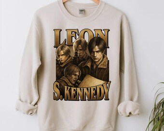Leon Kennedy Sweatshirt, Retro Resident Evil Graphic Tee