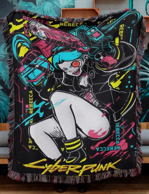 Cyberpunk Edgerunners Blanket - Etsy
