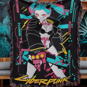 Cyberpunk Edgerunners Blanket - Etsy