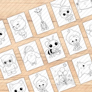 15 Plim Plim Little Bee Coloring Pages | Digital Coloring Book | Plim Circus Clown Fans | Little Bee | Kids Birthday Activity image 2