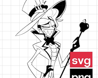 Lucifer Morningstar SVG PNG File - Cricut Design hazbin demon hotel