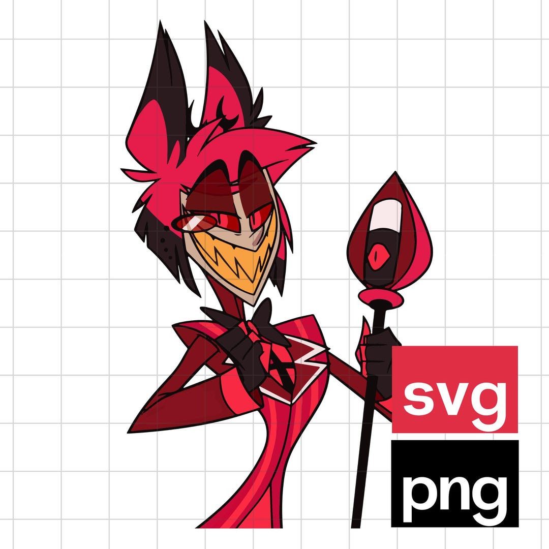 Hazbin Hotel Alastor SVG PNG File - Radio Demon Hotel Color Version ...