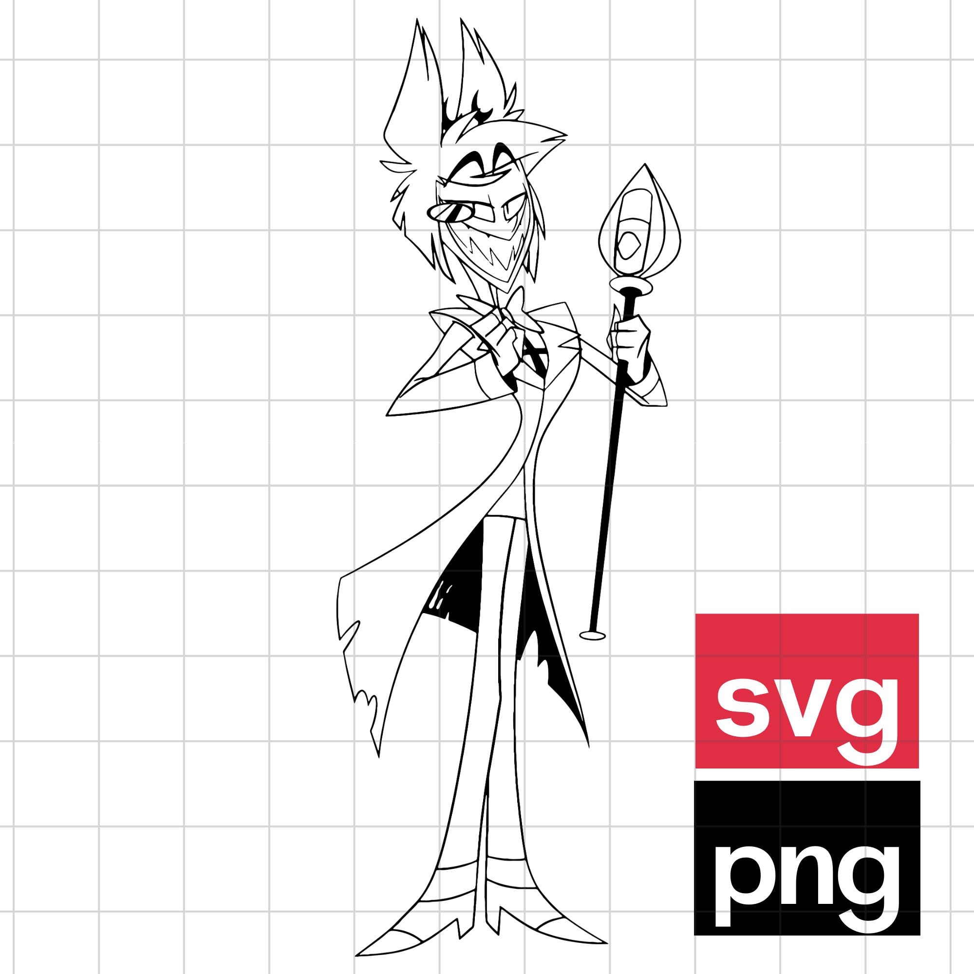 Hazbin Hotel Alastor SVG PNG File - Cricut Design Radio Demon Hotel - Etsy