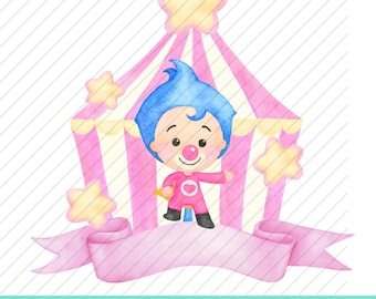Circus pink, Plim Plim Rosa, Plim Plim digital file, shirts, stickers, PNG Plim Plim Birthday