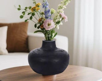 Handcrafted Wood Vase, Modern Rustic Home Decor
