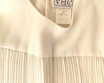 Sheer Classy Vintage Crew Neck Blouse