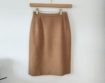 Vintage 60s Camel Hair Mini Skirt Neusteters XXS