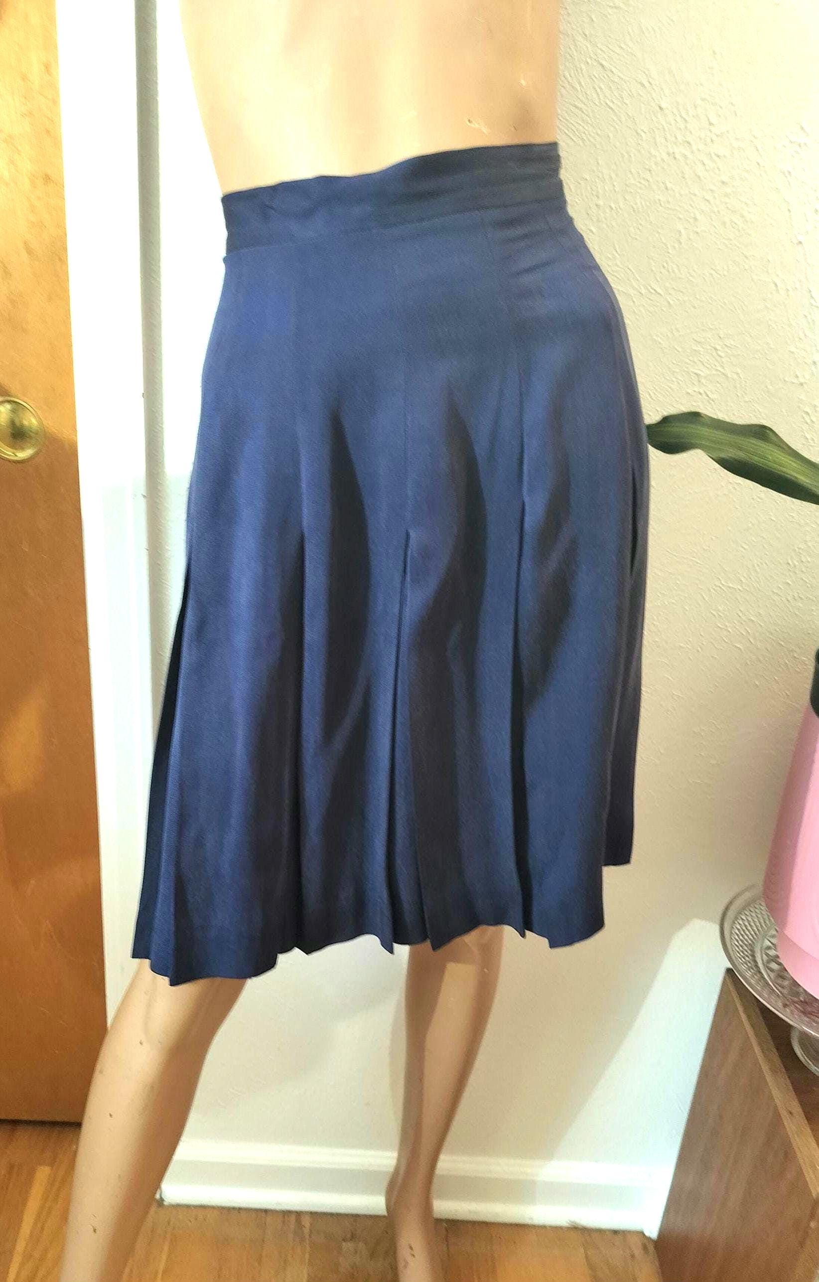 Jupe Longue Plissée 100% Soie Multicolore - Marque Worth, Taille 8 Petite - Occasion Excellent état