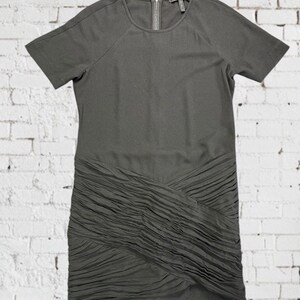 NWT BCBG Max Azria Black Lindzey Ruched Skirt SS Mini Dress Size 8 immagine 8