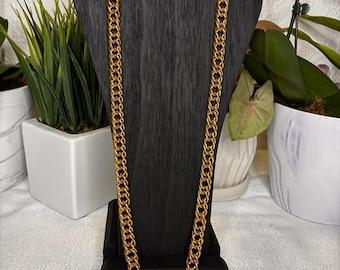 Vintage Napier Gold Plated Chain Necklace, 28" Retro Era