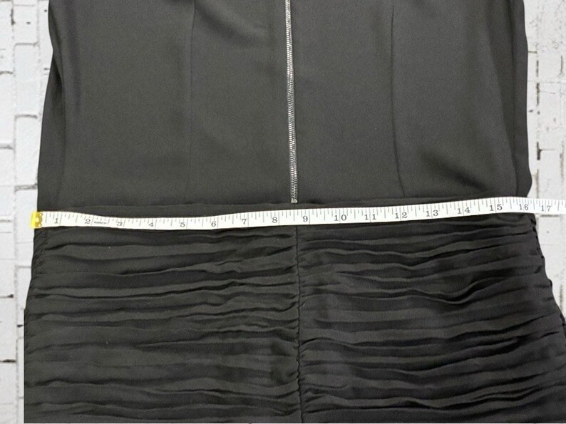 NWT BCBG Max Azria Black Lindzey Ruched Skirt SS Mini Dress Size 8 immagine 11