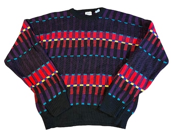 Vintage Italian Alpine Sweater, John Ashford Italian Made Striped