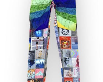 Jennifer Lopez JLO XS Graphic Leggings Pop Art Music Print Multicolor Stretch