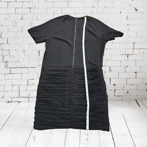 NWT BCBG Max Azria Black Lindzey Ruched Skirt SS Mini Dress Size 8 immagine 7